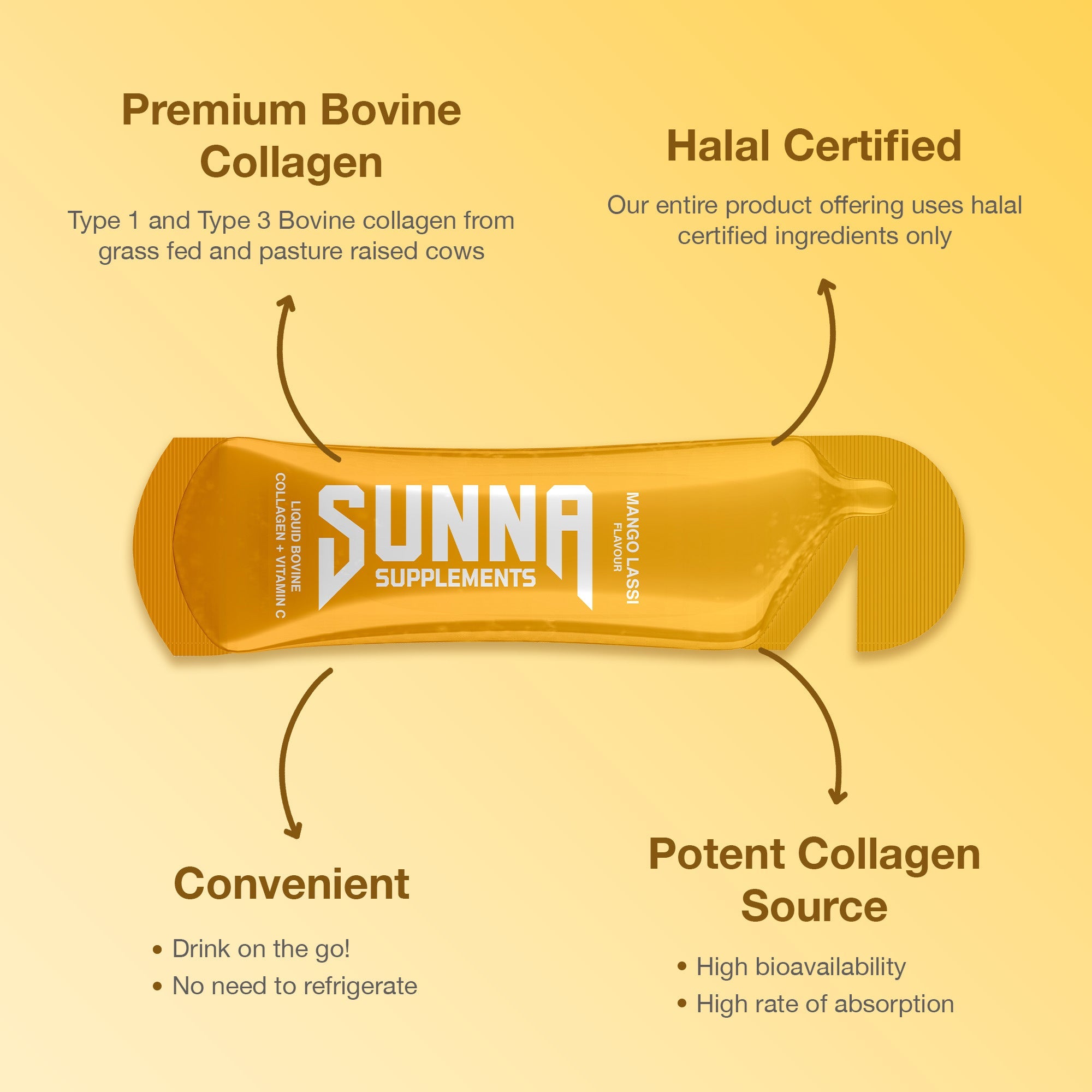 Mango Lassi Collagen Drink with Vitamin C